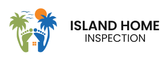 Island home inspection logo.