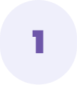 A purple circle with a number 1 in it.